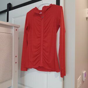 GREAT Athleta Bright Red Thin Hooded Active Top